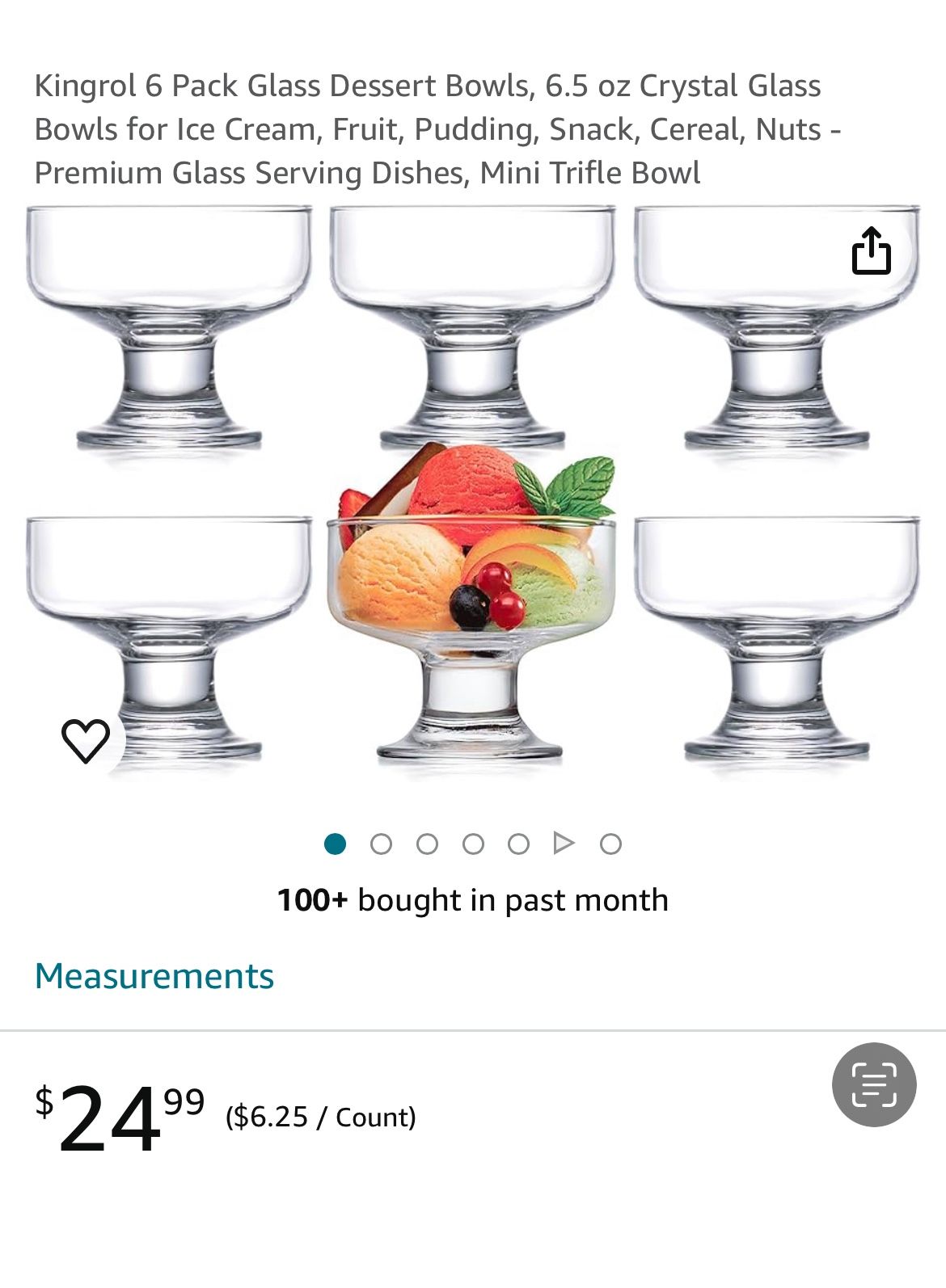 11 Glass Dessert Bowls,New