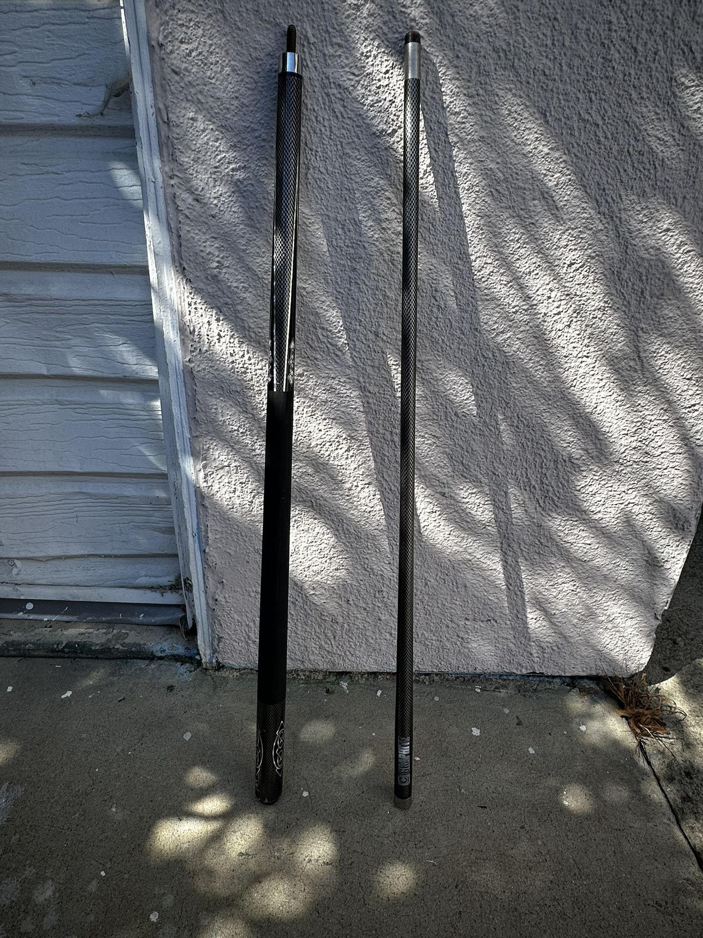 Used Pool Cues with Carrying Case - Ready for Action!"