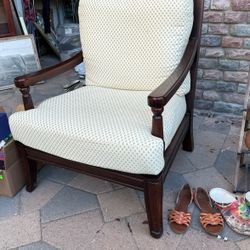 Wooden Arm Chair with Cushions