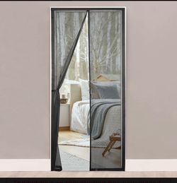 New-Magnetic Screen Door,35"x85" Auto Closure Mesh,Heavy-Duty Windproof Bug Screen,Pet& Kid friendly