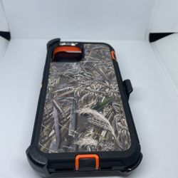 For iPhone 12 / 12 Pro iPhone 12 Pro Max Orange Wheat Camouflage Case With Belt Clip Holster 