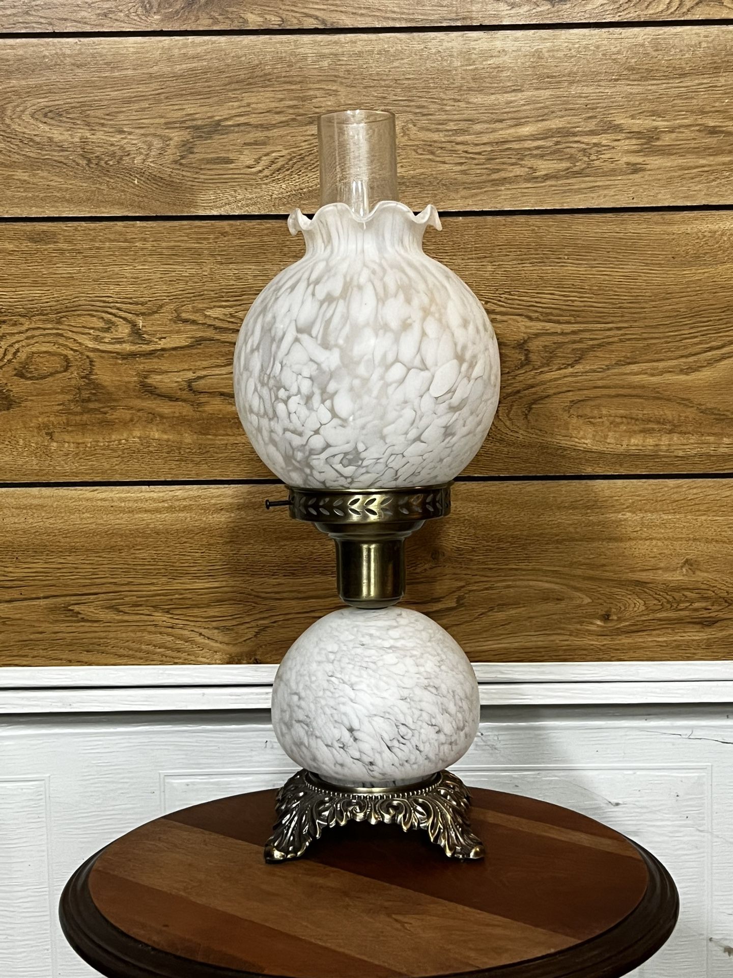 Vintage Metal & Glass Lamp