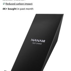 NANAMI Fast Wireless Charger, Wireless Charging Stand Compatible iPhone 17/17 Air/16/15/15 Pro/15 Pro Max, Nightstand Phone Charger Dock for Samsung G