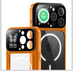 Phone Case for iPhone 16 pro max case Cellular Phone Case 1.85 Inch Smart Display, 2026 New Tech Rechargeable and Syncs with Phone Photography, Music 
