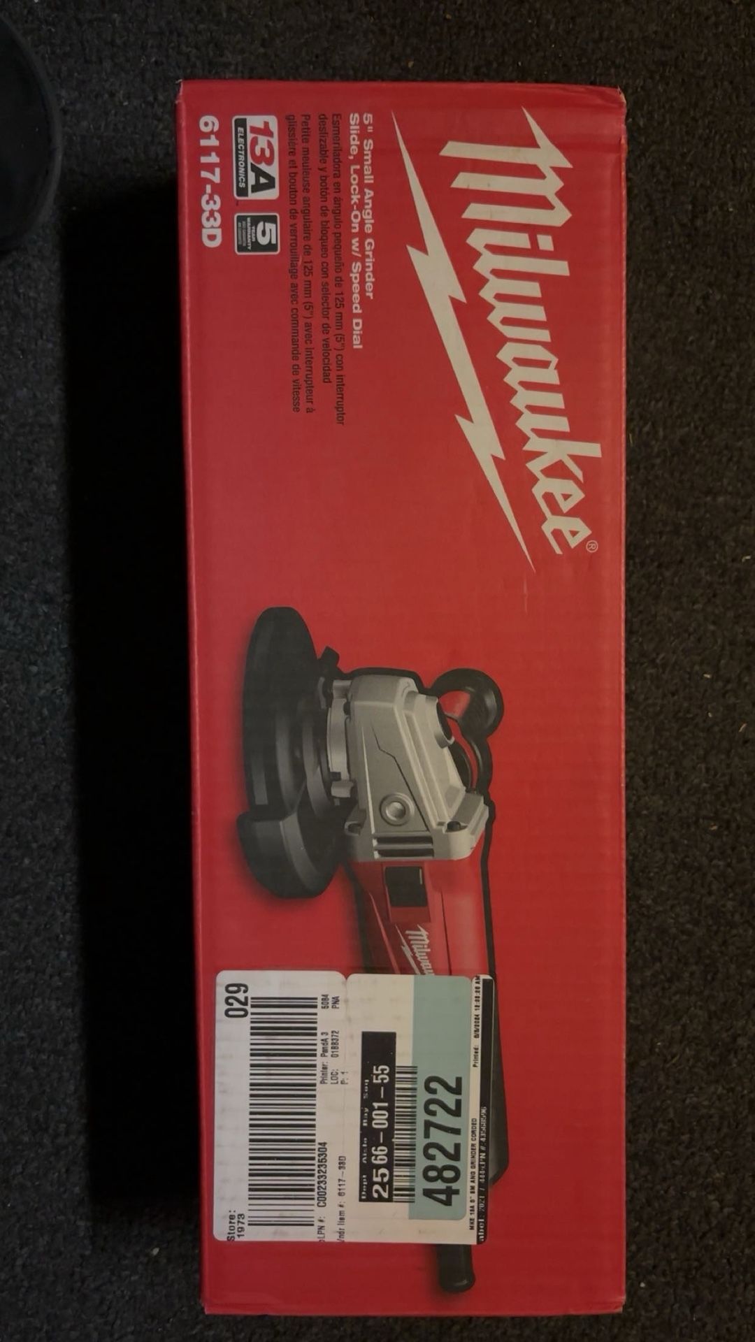 Brand new  In Box Milwaukee Angle Grinder