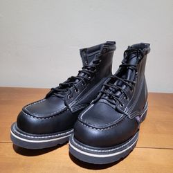 Thorogood American Heritage 6"
Moc Toe Work Boots.Premium Full Grain Leather with Slip-Resistant Wedge Outsole and comfort Insole;EH Rated. 9 X-Wide C