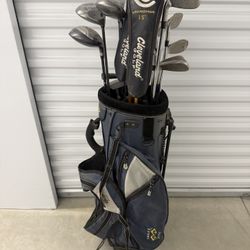 Complete Golf Club Set Callaway Big Bertha Driver Cleveland Launcher Woods TaylorMade Irons Bag