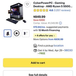 CyberPowerPC - Gaming Desktop - AMD Ryzen