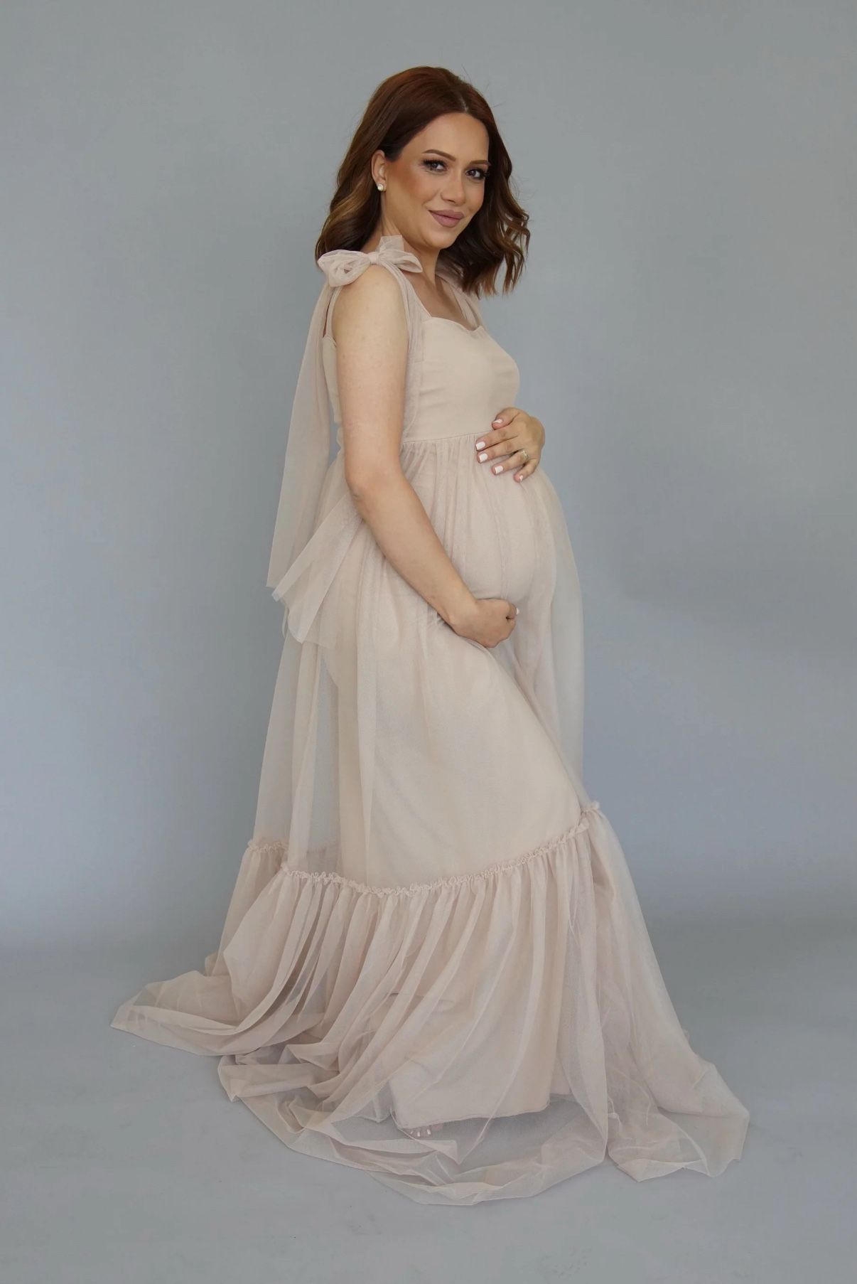 Blue Maternity  Photography Dress