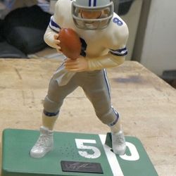 TROY AIKMAN 1996 Talking Football statue DALLAS COWBOYS pre owned. in a good working order. collectible.