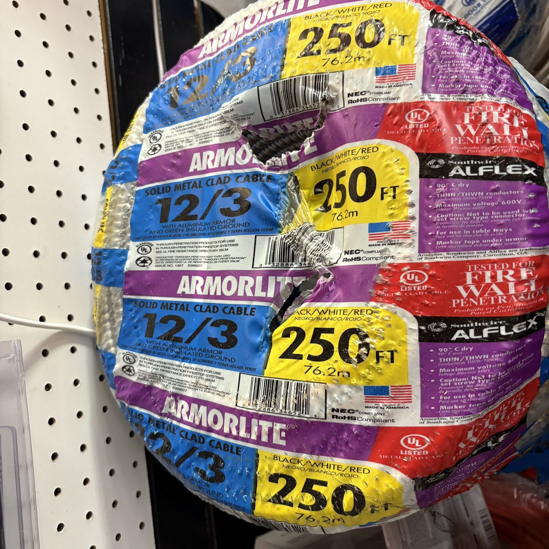 New MC Metal Clad Cable 12/3