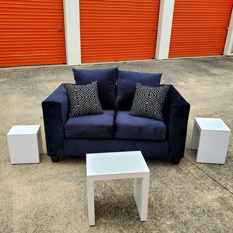 Black Velvet Loveseat FREE DELIVERY 
