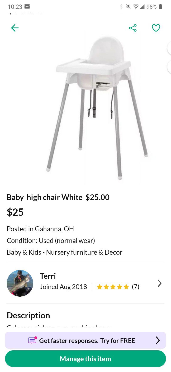 Ikea Baby High Chair