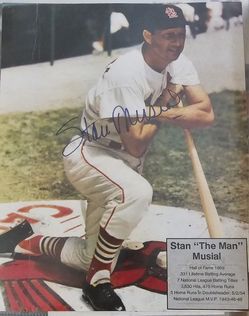 Stan "The Man" Musial Autograph Print