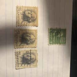 4 George Washington Stamps