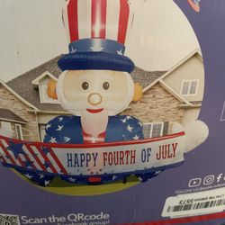 New Uncle Sam 6’ 4th Of July Inflatable 