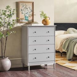 New Solid Wood 4 Drawer Storage Chest Dresser  