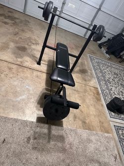 Bench press with weights