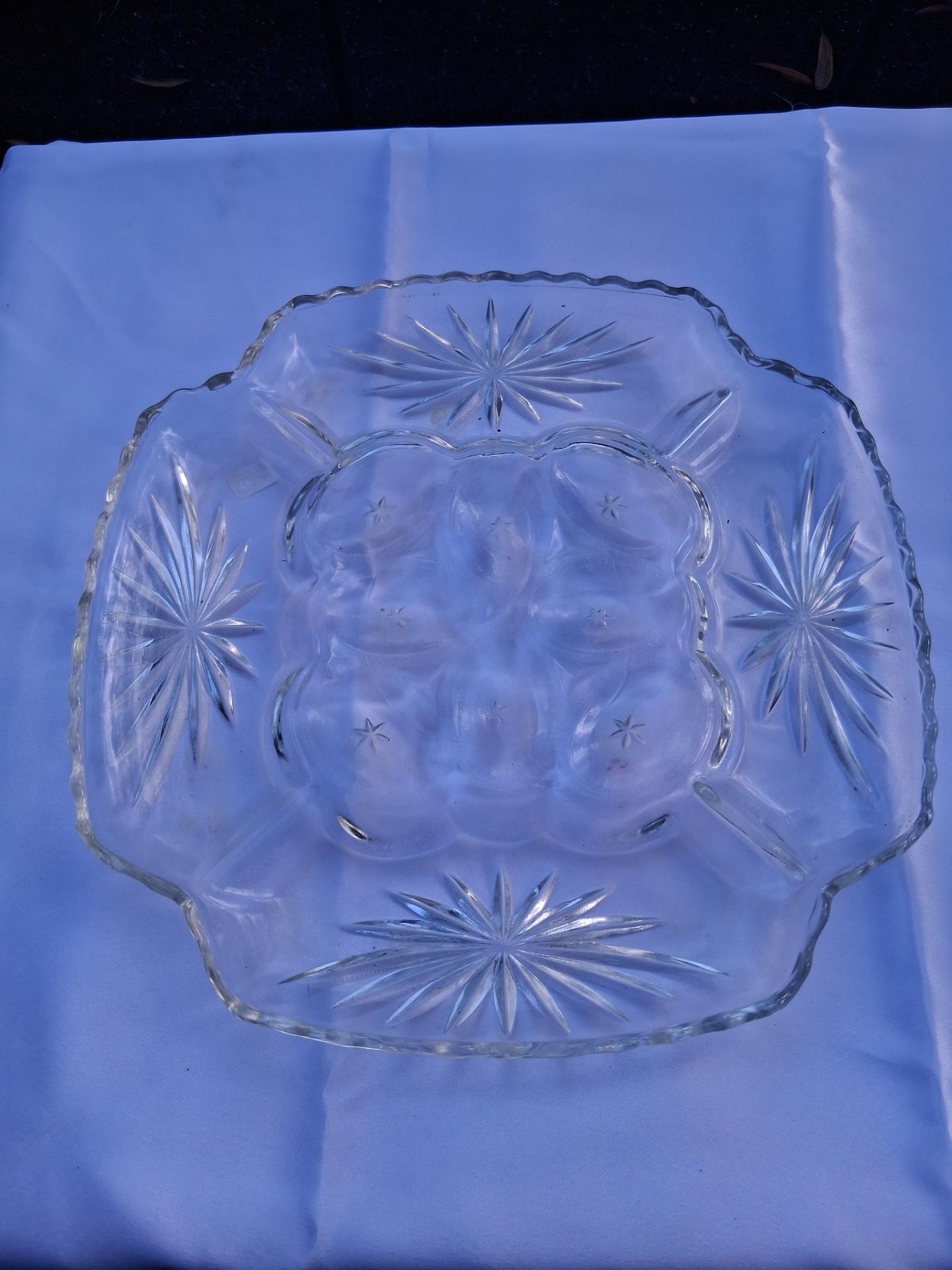 Vintage Deviled Egg and Relish Platter