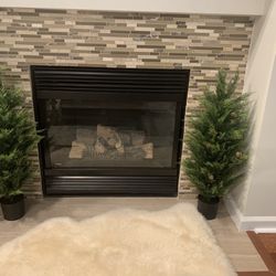 UV Resistant 3ft Artificial Cedar Topiary Trees Faux Cedar Bush with Pine Cone Indoor&Outdoor use for Garden Decor(Set of 2)