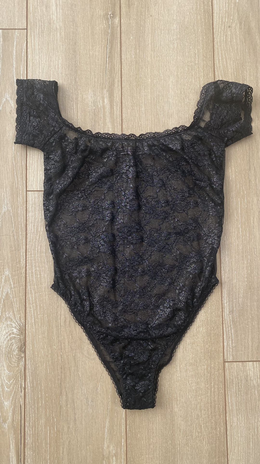 Victoria’s Secret Floral Mesh And Lace Bodysuit