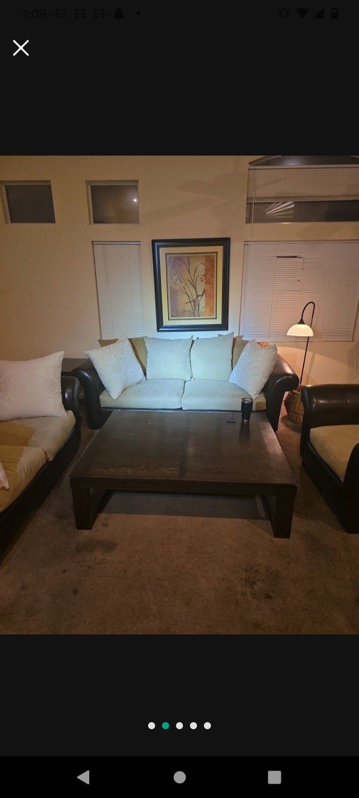 Starter living room set, Sofa, Loveseat, Chair, Coffee Table And End Table