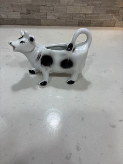 Vintage black and white Cow Creamer ceramic