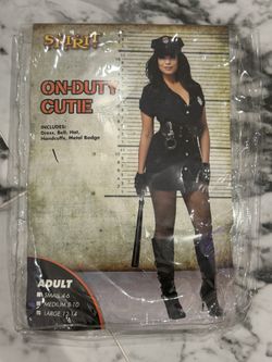 Halloween Women Cop Police Costume Size 12-14