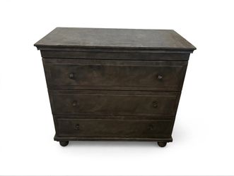Dark Wood Nightstand + 3-Drawer Dresser — $150 both