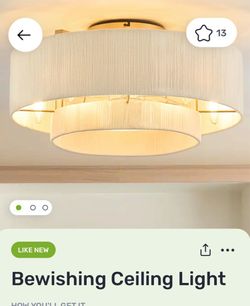 Bewishing Semi-Flush Ceiling Light