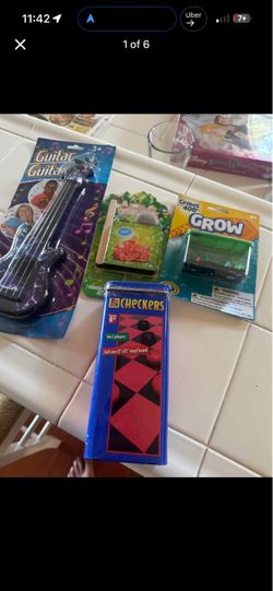 Kids Toy Bundle – Guitar, Checkers, Grow Toy & More