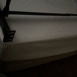 Box Spring, Bed Mattress, And Metal Frame (queen)