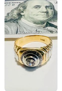 14K Solid Gold Ring For Wedding 6.8Gr Size 8.5
