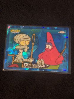 FIRMLY GRASP IT TOPPS CHROME SAPPHIRE SPONGEBOB