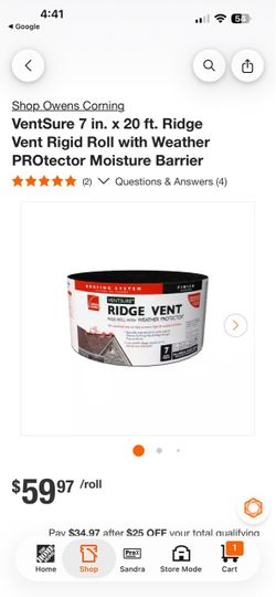 VentSure 7 in. x 20 ft. Ridge Vent Rigid Roll with Weather PROtector Moisture Barrier