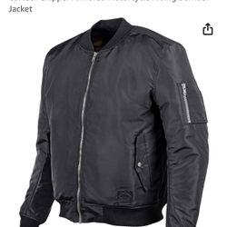 Cortech Skipper Armored Black Bomber Motorcycle Jacket (Size M)