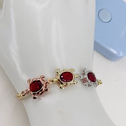 Pulsera Ajustable 🐢oró Laminado Italiano/Adjustable Bracelet 🐢gold Plated