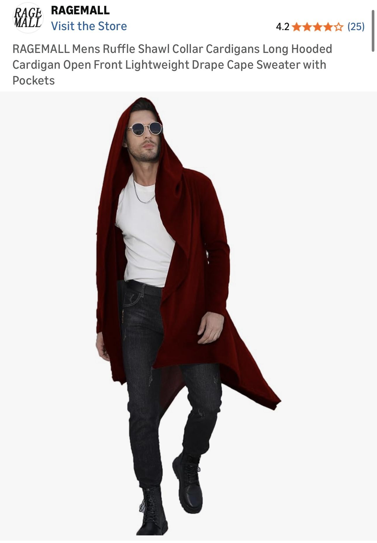 MENS RUFFLE SHAWL COLLAR CARDIGANS