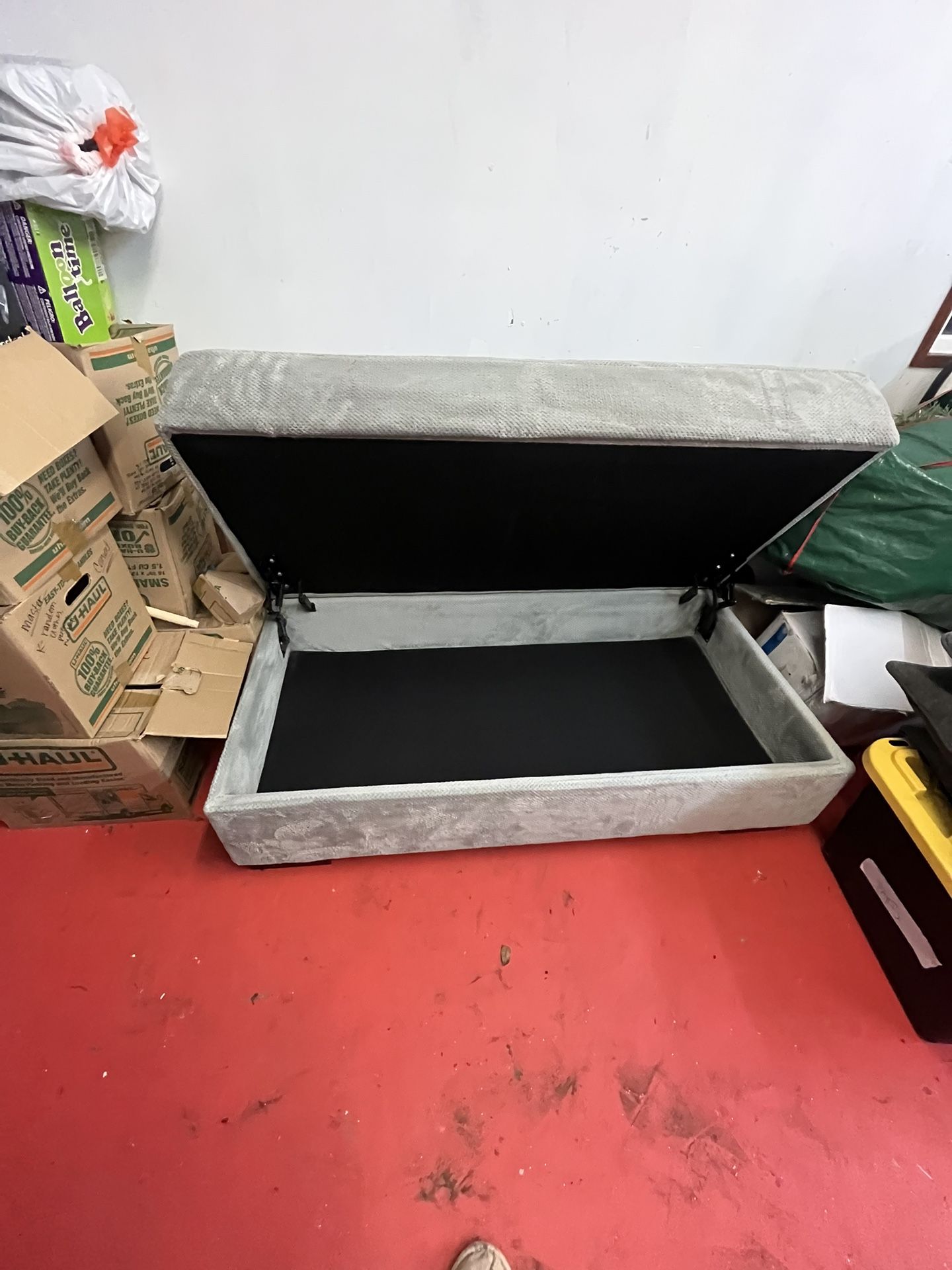 Gray Ottoman With Storage