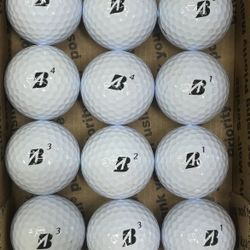 12 Bridgestone E6 White Golf Balls 5/4a Lot D018