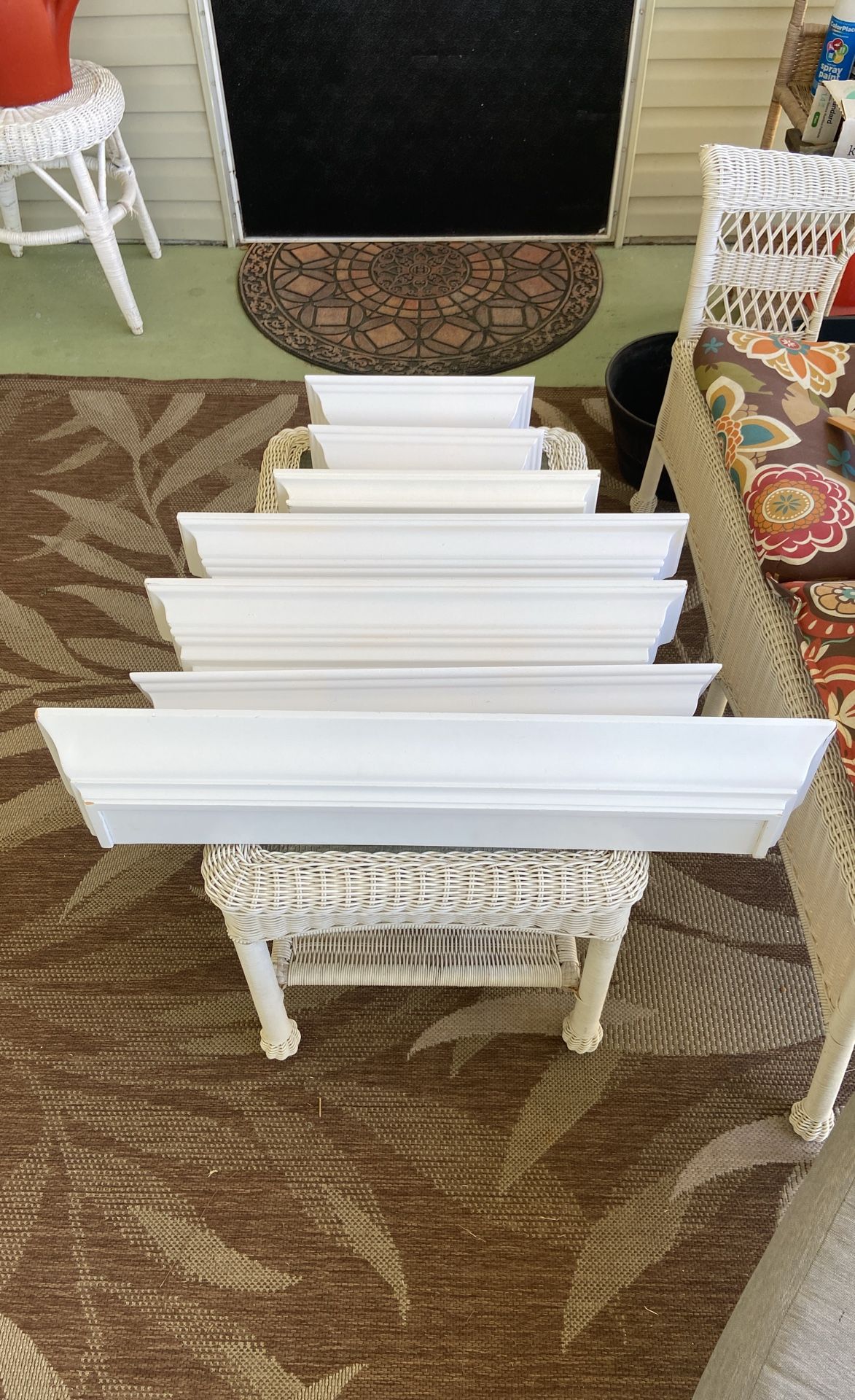 White Shelving Lot Of 7 Shelves