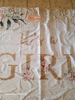 It's A Girl Photodrop, Photo Backround Decorations 