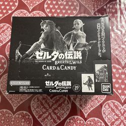 2023 Bandai Legend Of Zelda Breath Of The Wild Japan Card N Candy 1 Box 20 Packs