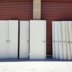 6 panels white interior doors in excellent condition (Please read the description of the Post)