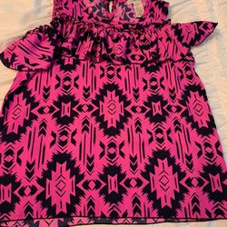 Girls Shirt Size Large 14/16 Miss Majesty  Pink & Black ❤️😍