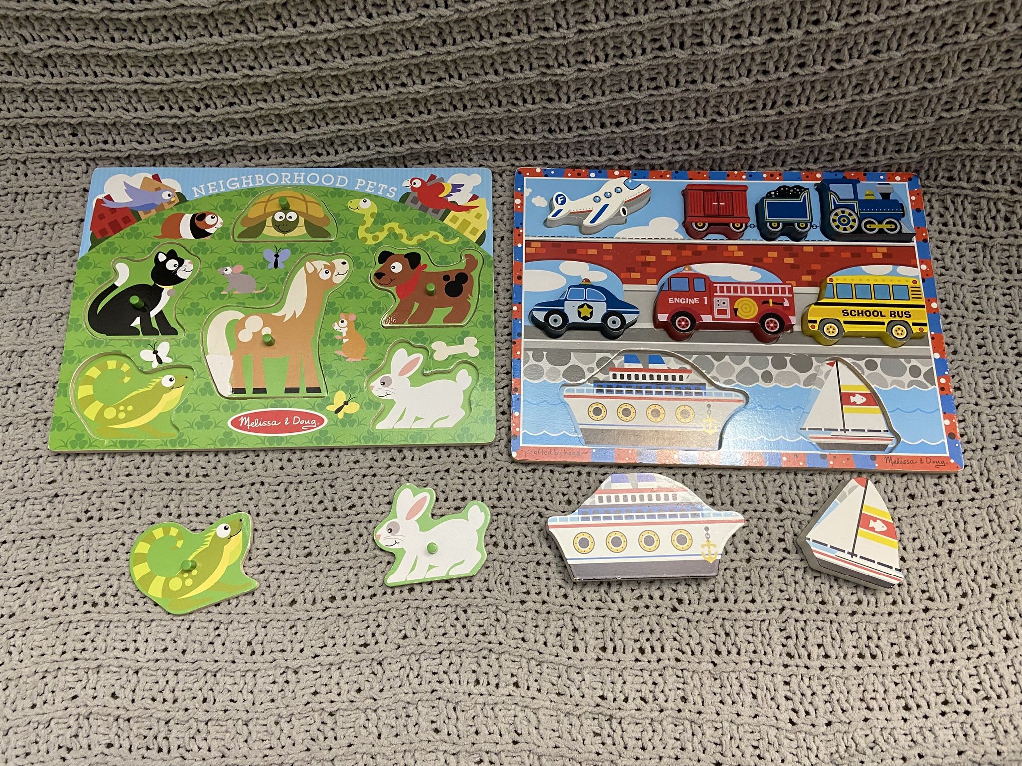 Melissa And Doug 2 Wooden Puzzles
