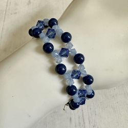 Blue Beaded Bracelet 