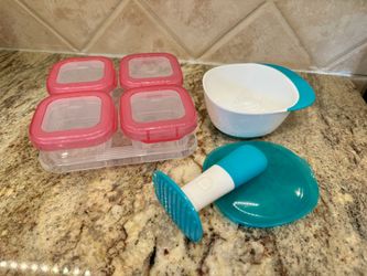 Oxo Brand Baby Food Masher (portable) And Food Storage Containers With Tray $10 For Both Cash At Pickup In Apex