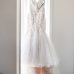 USED WEDDING DRESS-Ivory/champagne/shimmer 