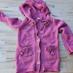 M, Skyr, Cardigan With Roses & Ruffles

